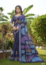 Subhash Liyana Premium Linen Digital Print Saree - 12 PCS Set