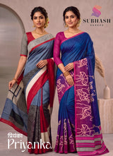 Subhash Priyanka Mal Cotton Saree - 8 PCS Set