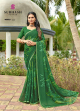 Subhash Sarees Sabita Sawan Special Georgette Saree Collection - 8 PCS Set