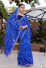 Subhash Tiyana Chiffon Saree - 7 PCS Set