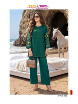 Tips & Tops Honey Cord Set - Women Rayon Co-ord Daily Wear