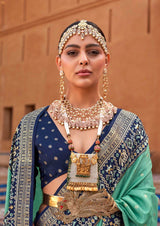 TRIRATH Pure Patola Mercerized Sigma Silk Saree (11 Pcs Set) with Gold Print & Designer Blouse