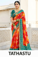 Vallabhi Print Tathastu Saree Collection - Bandhani Printed Daily Wear Saree - D.No 38091-38096 - M.R. Saree Emporium