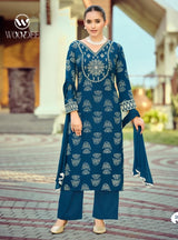 Woodee Nandini Rayon Suit Set 6 Pcs S to 3XL