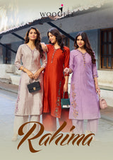 Rahima Viscose Weaving Kurti Set - Thread & Handwork Designer Kurti with Bottom - M.R. Saree Emporium