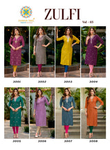 Zulfi Vol. 3 Women's Heavy Vetican Embroidered Straight Kurti