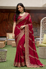 Exclusive Embroidery Border Saree Set Of 4 Colors – Heavy Work Designer Saree-M.R. Saree Emporium