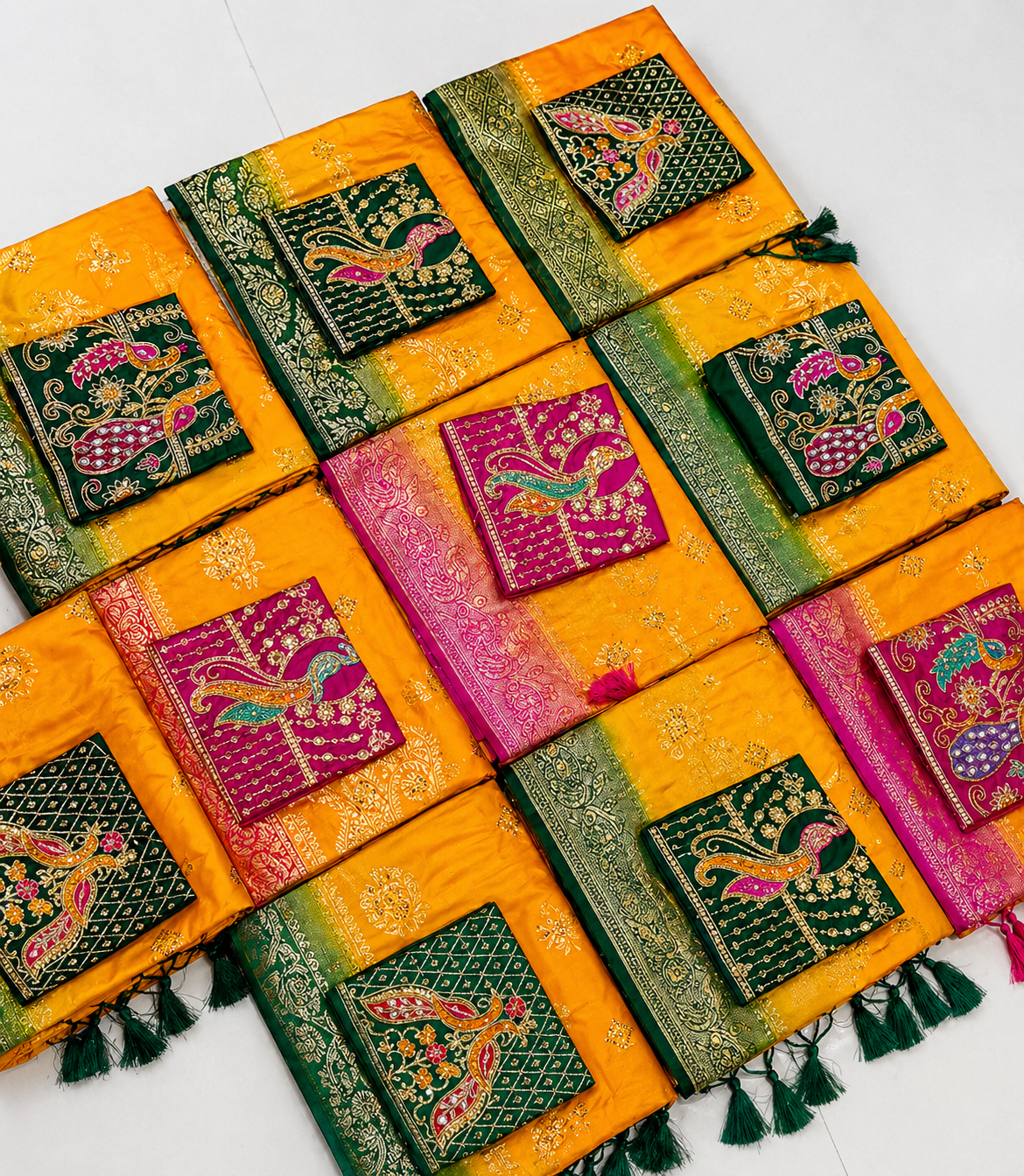 Saree for Women - Silk Embroidered Designer Wedding Saree Collection (MOQ 6 PCS) - M.R. Saree Emporium