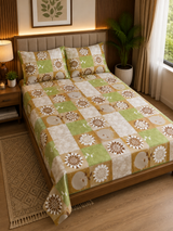 Single Size Printed Bedsheet with 2 Pillow Covers - M.R. Saree Emporium