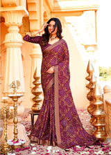 Krishnaleela Kalki Fancy Base with Pattern Printed Saree – 8 Pcs Set-M.R. Saree Emporium