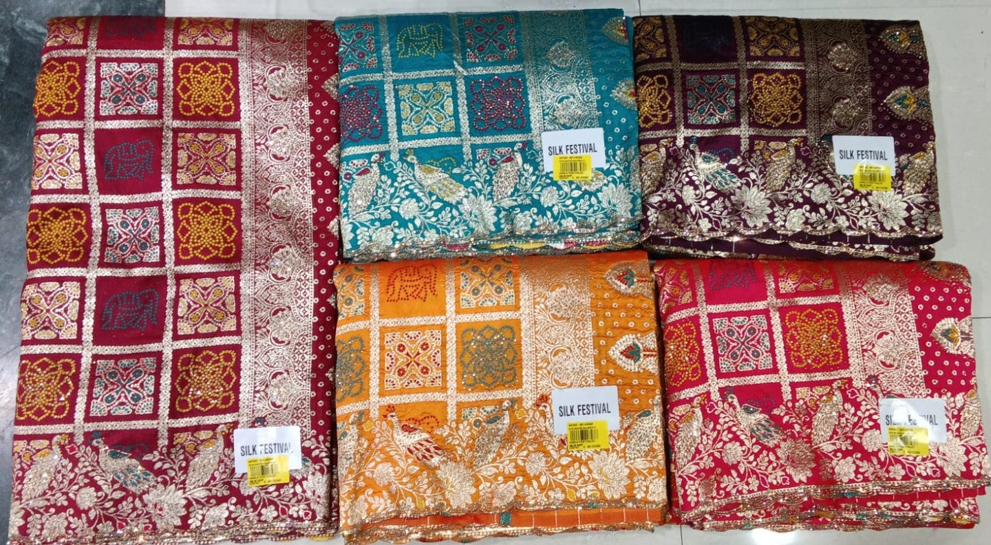 Silk Festival Designer Banarasi Silk Saree Set (5 Pcs) – Heavy Zari Wedding Collection-M.R. Saree Emporium