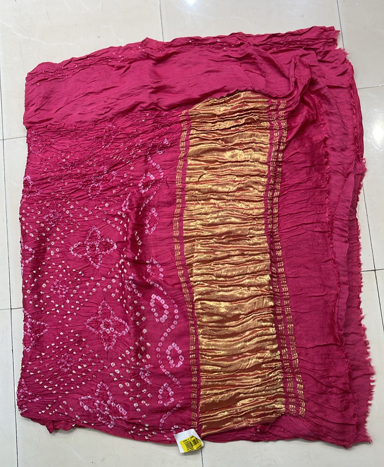 Bandhani Gajji Silk Saree With Rich Pallu & Traditional Print - Premium Ethnic Wear - M.R. Saree Emporium