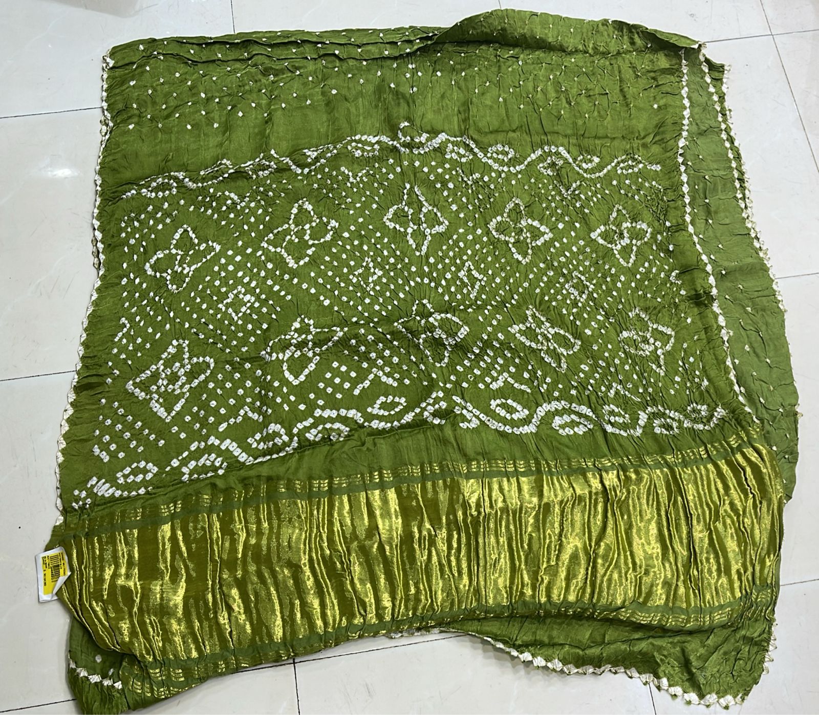Bandhani Gajji Silk Saree With Zari Rich Pallu & Traditional Bandhej Design - Festive Wear - M.R. Saree Emporium