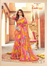 Ladorani Crazy Lemon Printed Designer Saree - 8 PCS Set