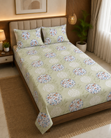 Single Size Printed Bedsheet with 2 Pillow Covers - M.R. Saree Emporium
