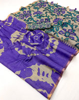 Lisha Soft Cotton Linen Saree with Zari Border & Fancy Tassels – 12 Pcs Set-M.R. Saree Emporium