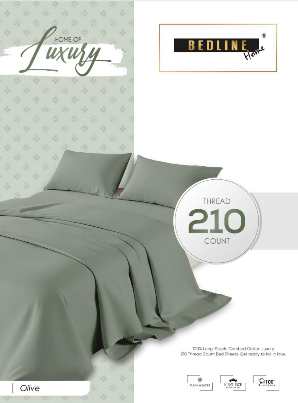 Dark Grey Plain Cotton King Size Bedsheet Set