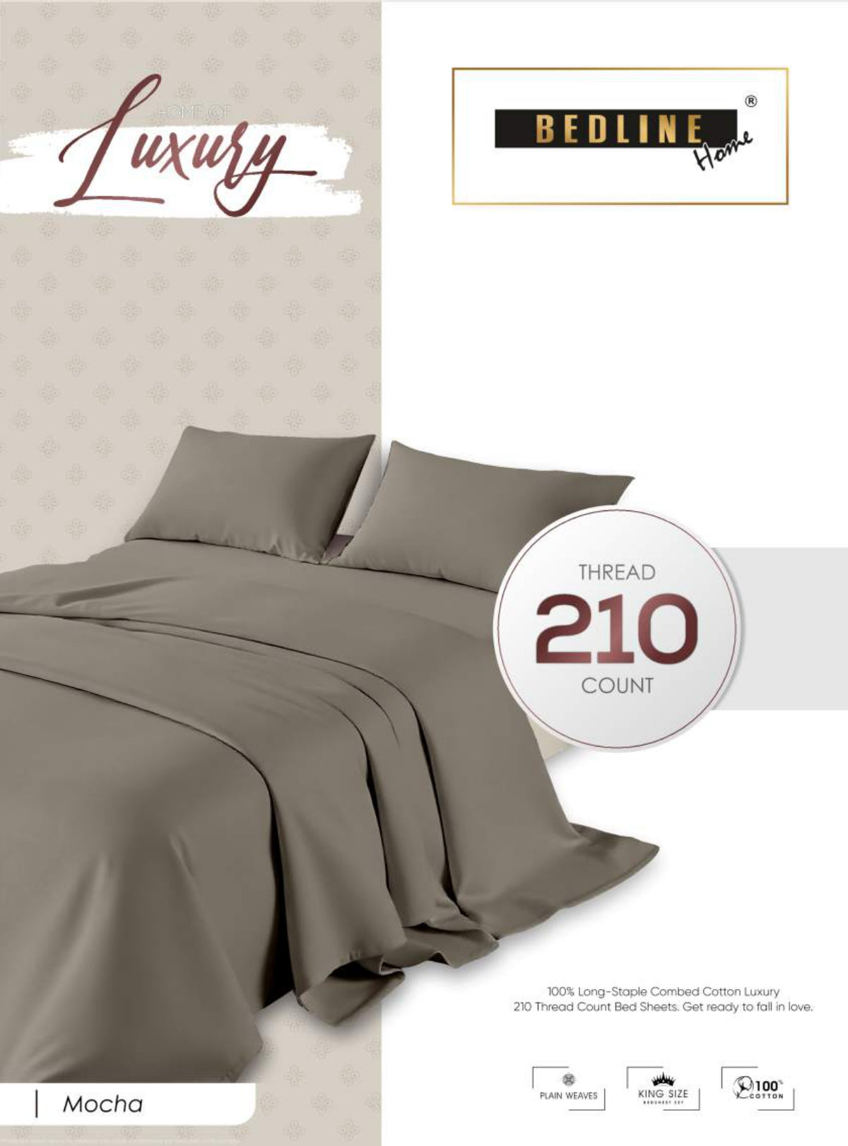 Dark Grey Plain Cotton King Size Bedsheet Set
