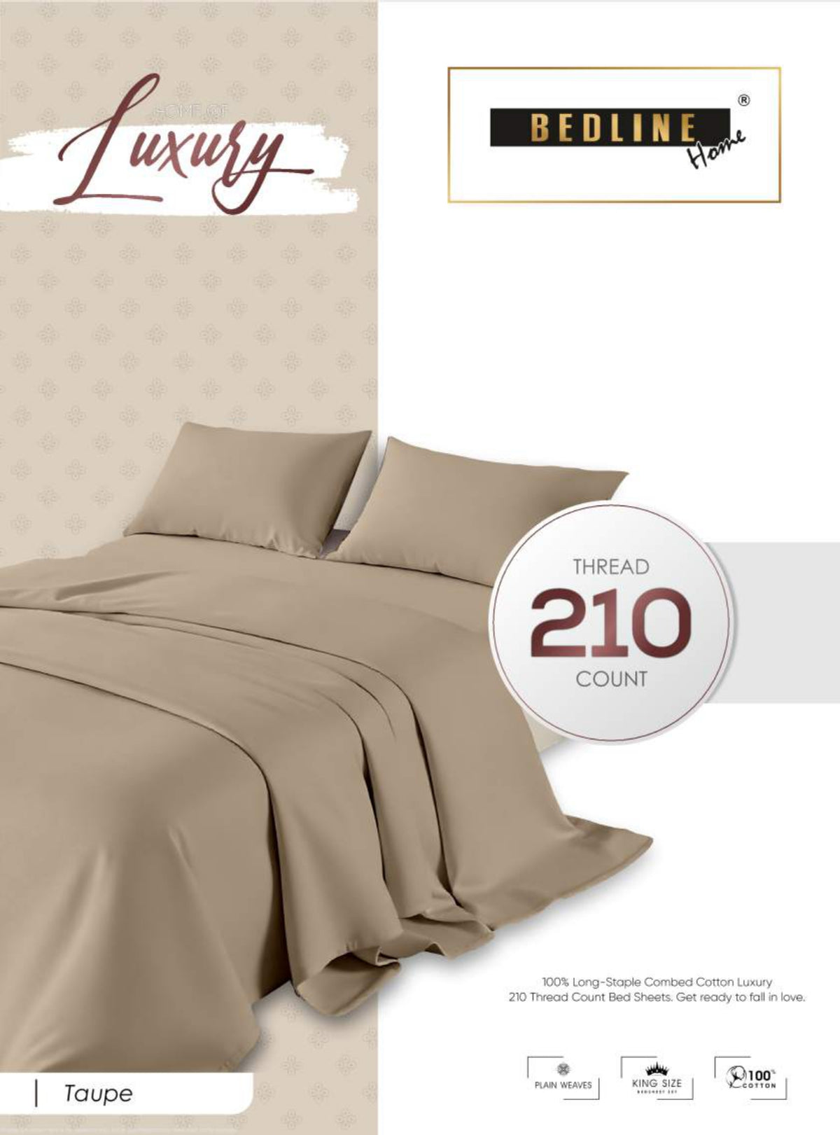 Dark Grey Plain Cotton King Size Bedsheet Set