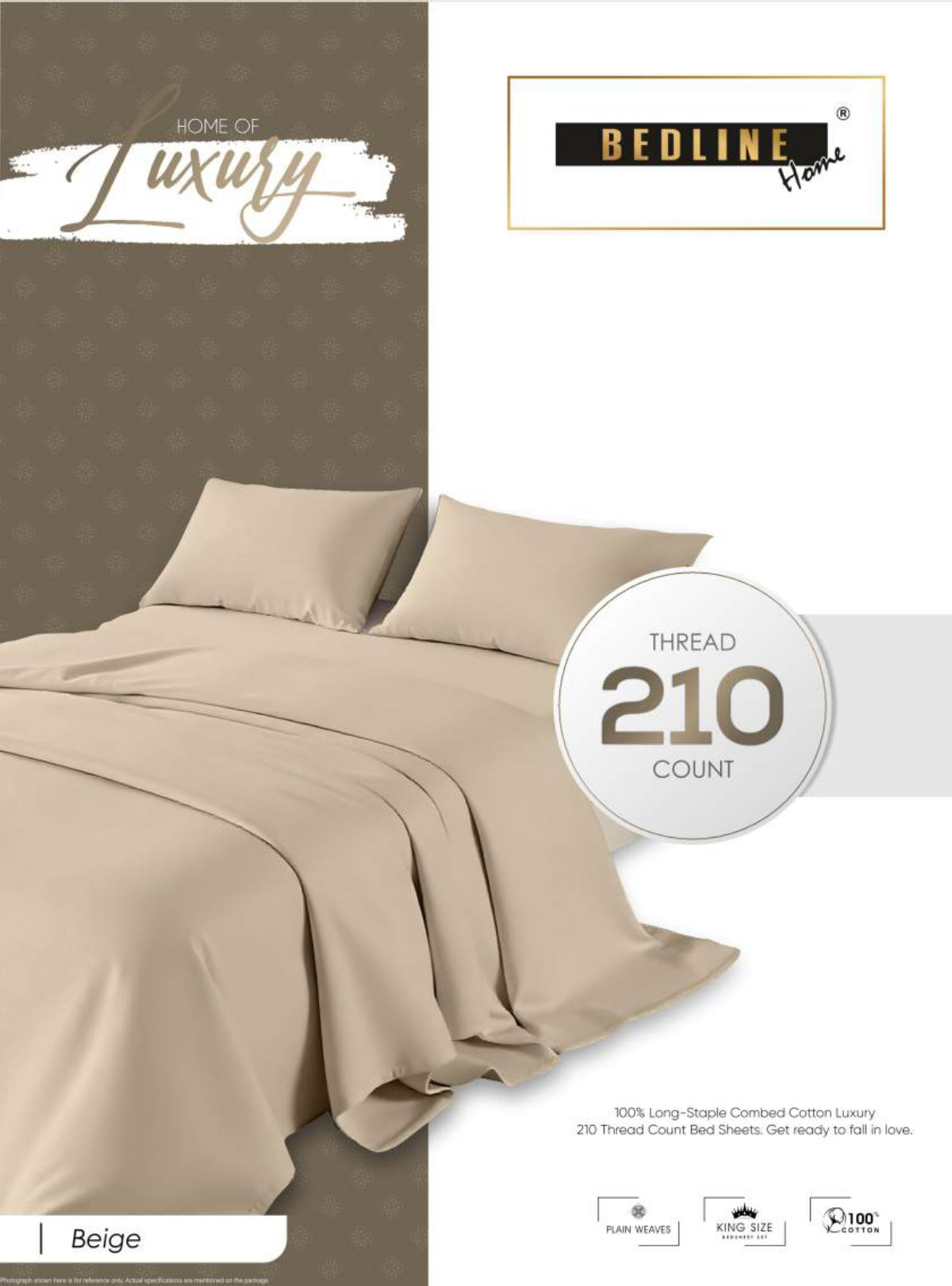 Dark Grey Plain Cotton King Size Bedsheet Set