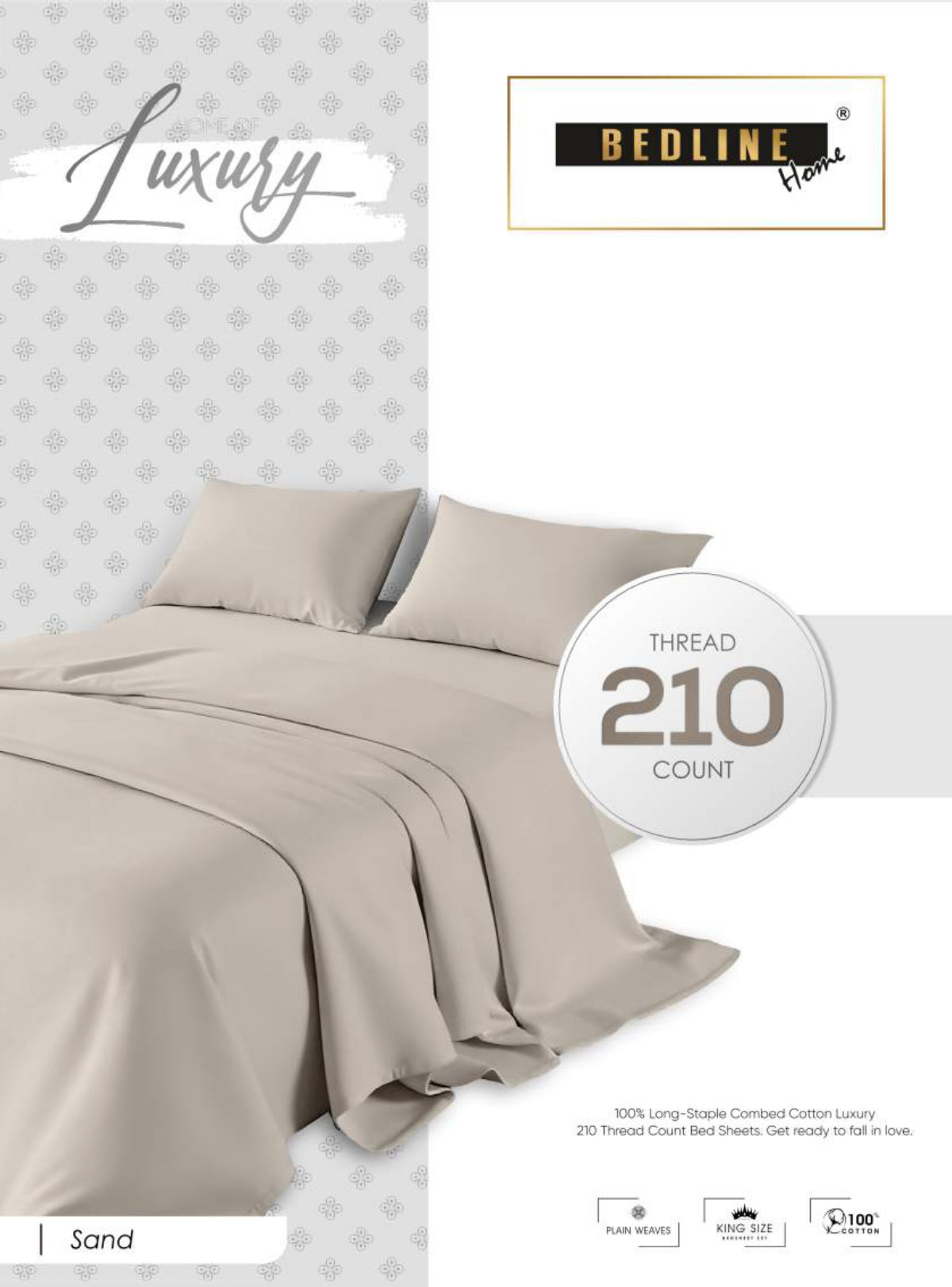 Dark Grey Plain Cotton King Size Bedsheet Set