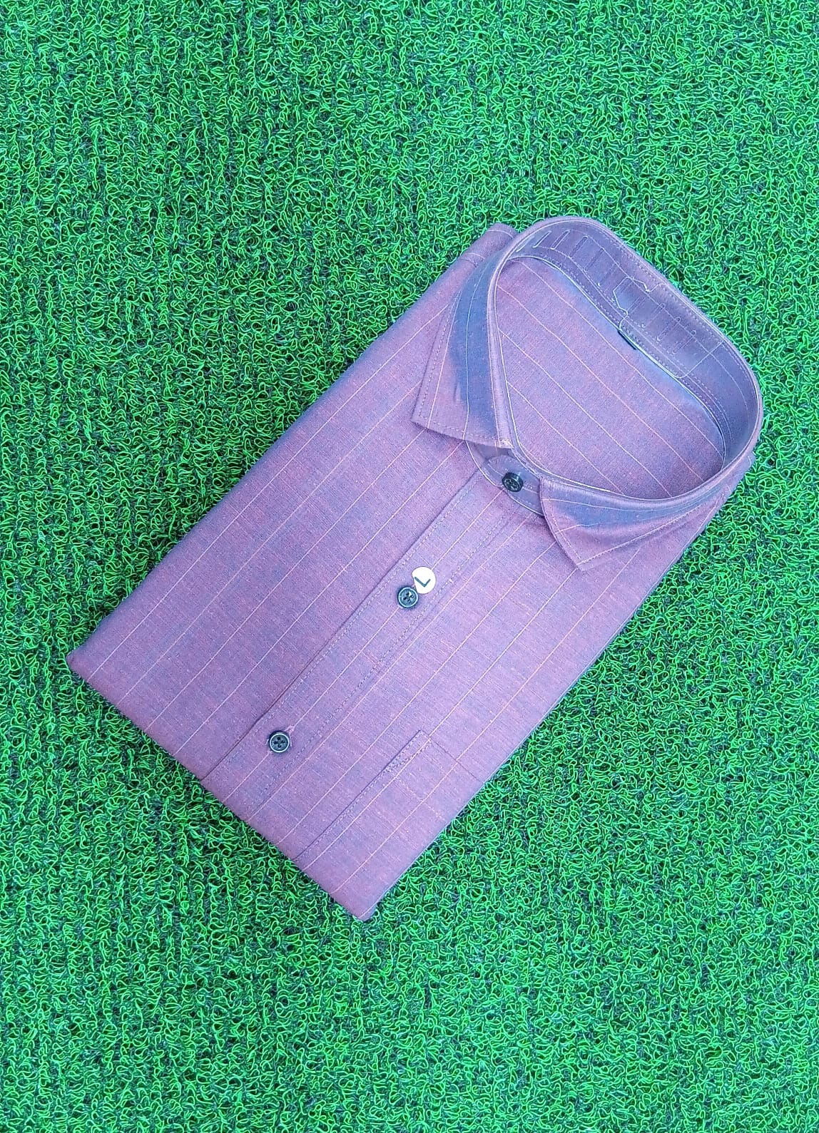 Premium Purple Formal Shirt - Subtle Stripe Design - M.R. Saree Emporium
