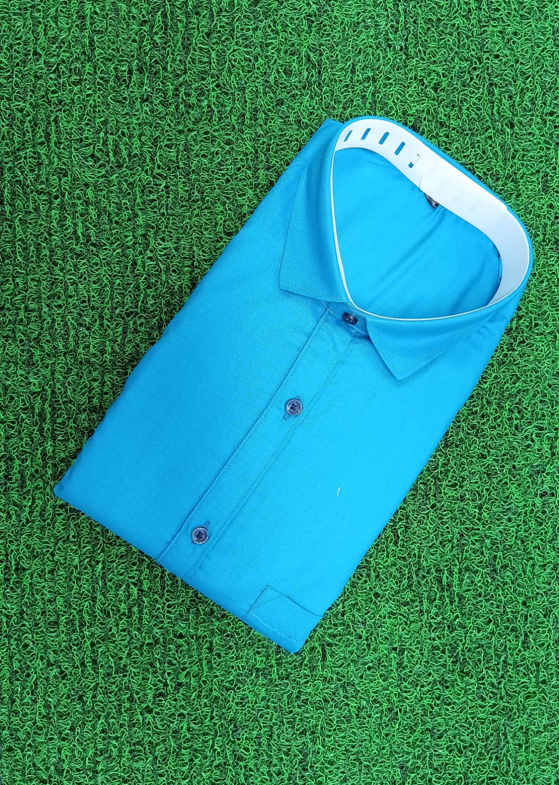 Premium Sky Blue Formal Shirt - Textured Design - M.R. Saree Emporium