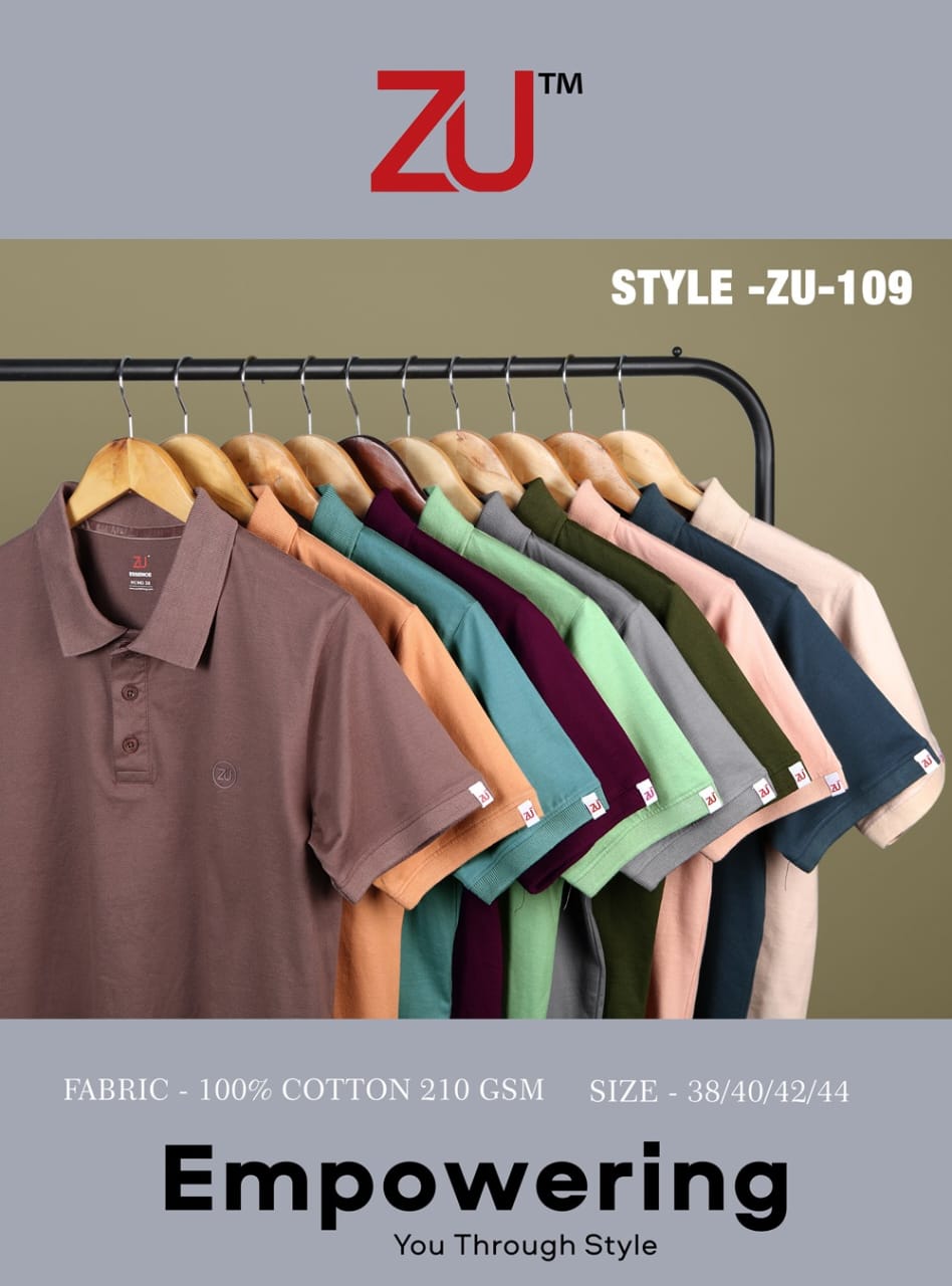 ZU™ Premium Cotton Polo T-Shirt - M.R. Saree Emporium