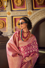 RajPath Fabrics Goldmine Tissue Silk Designer Saree - 6 Pcs Wholesale Set