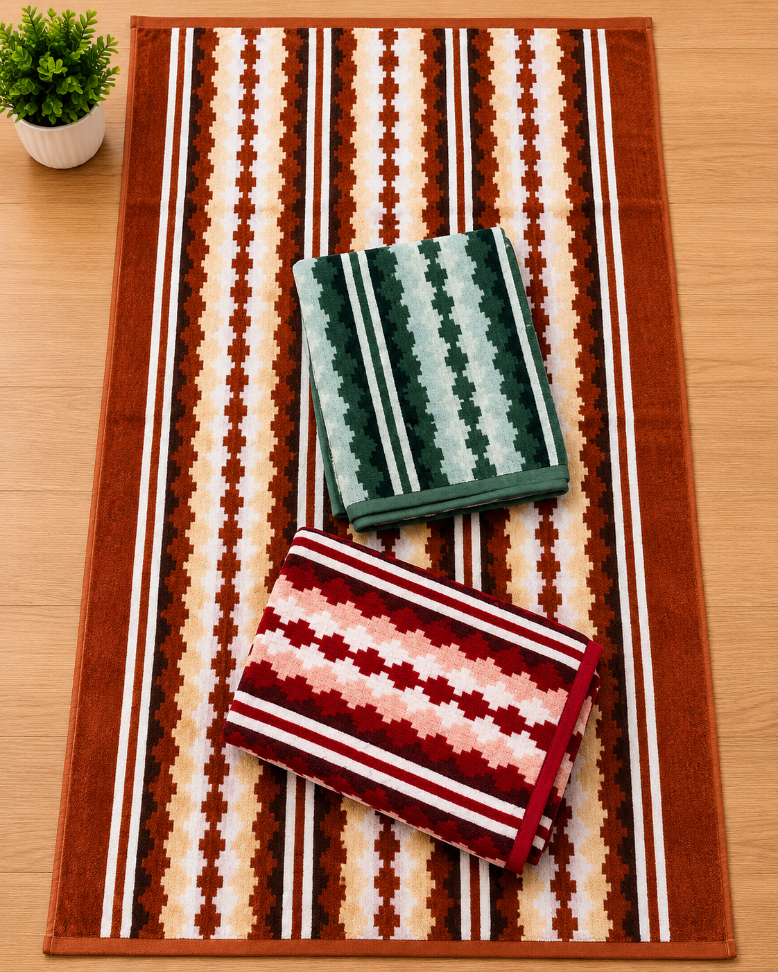 Premium Bath Towel Set 30x60 - 3 PCS Cotton Towels - M.R. Saree Emporium