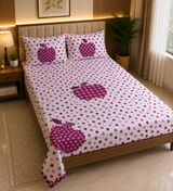 Single Size Printed Bedsheet with 2 Pillow Covers - M.R. Saree Emporium