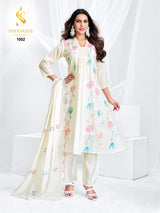 Madhubala MulChanderi Anarkali Suit Set - Designer 3 Piece L to 3XL