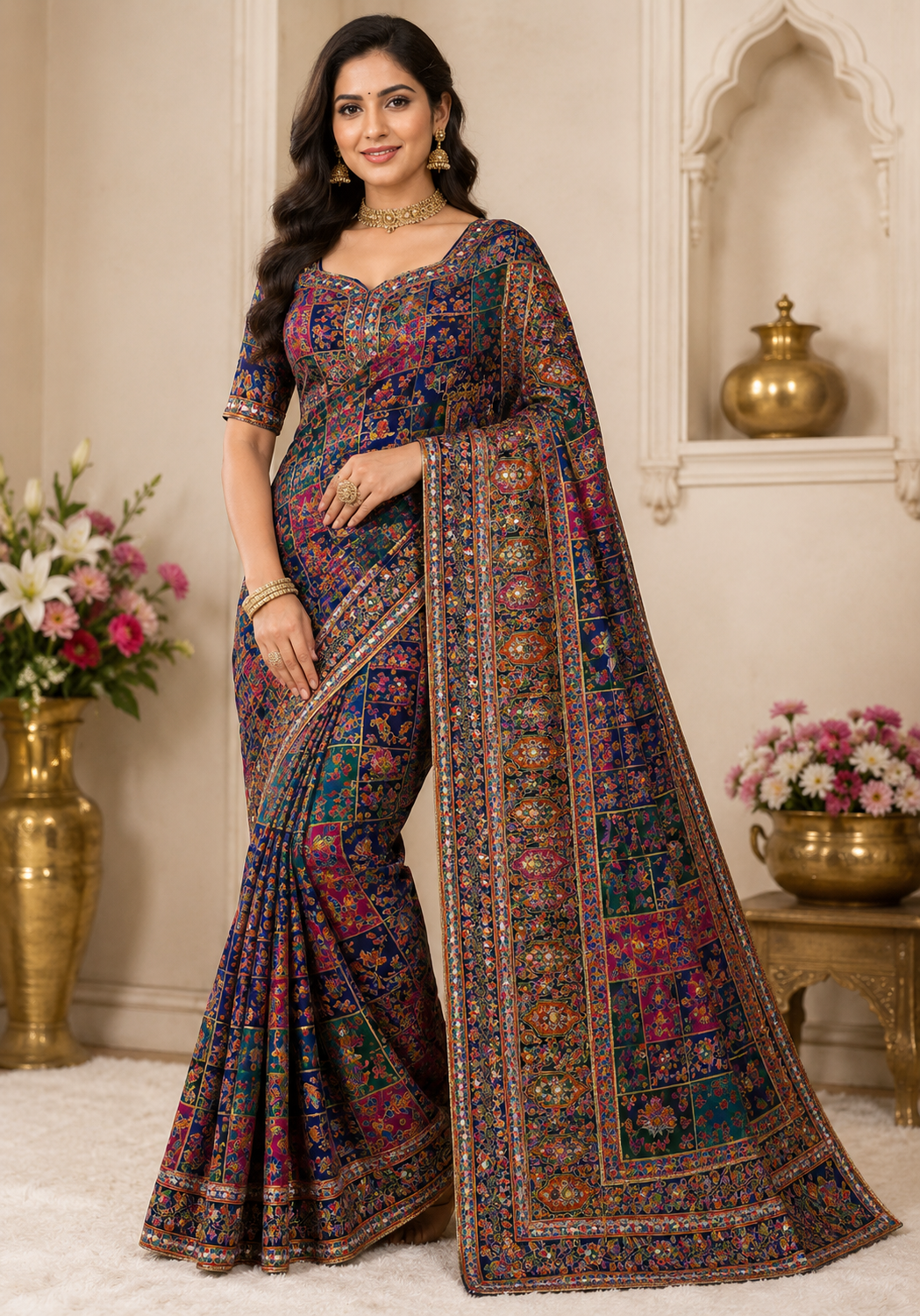 Designer Silk Heavy Work Saree for Wedding Wear