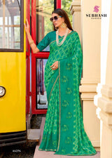 Subhash Phoolwari 2 Printed Designer Saree - Floral Butti & Pattern Work Saree - Single Pcs Available - M.R. Saree Emporium