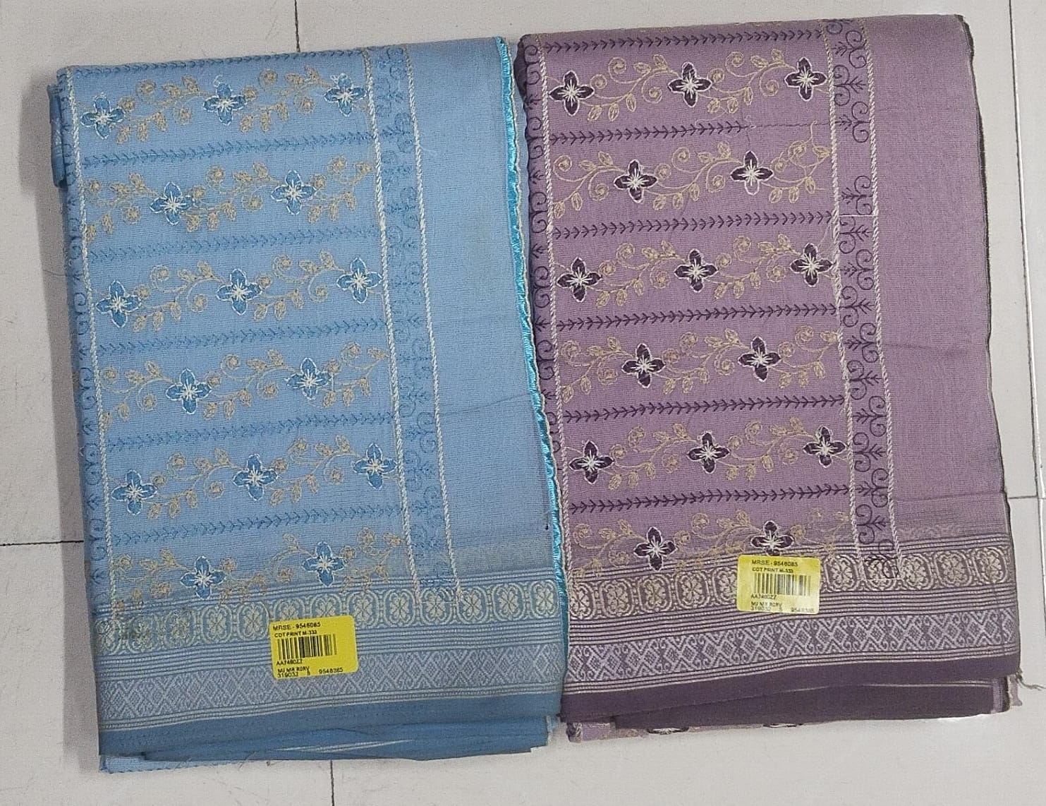 Cotton Printed Saree Set - 2 Pcs Set - Border Design - With Blouse - Daily Wear Collection - M.R. Saree Emporium