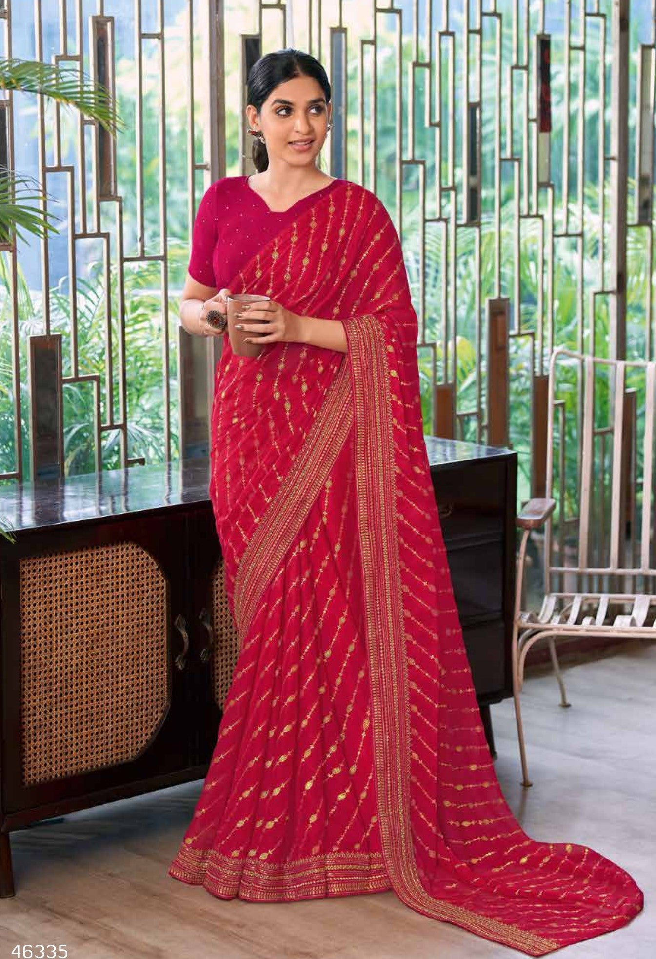 Subhash Saanjh Saree Collection - Designer Printed Saree 24 Pcs Set