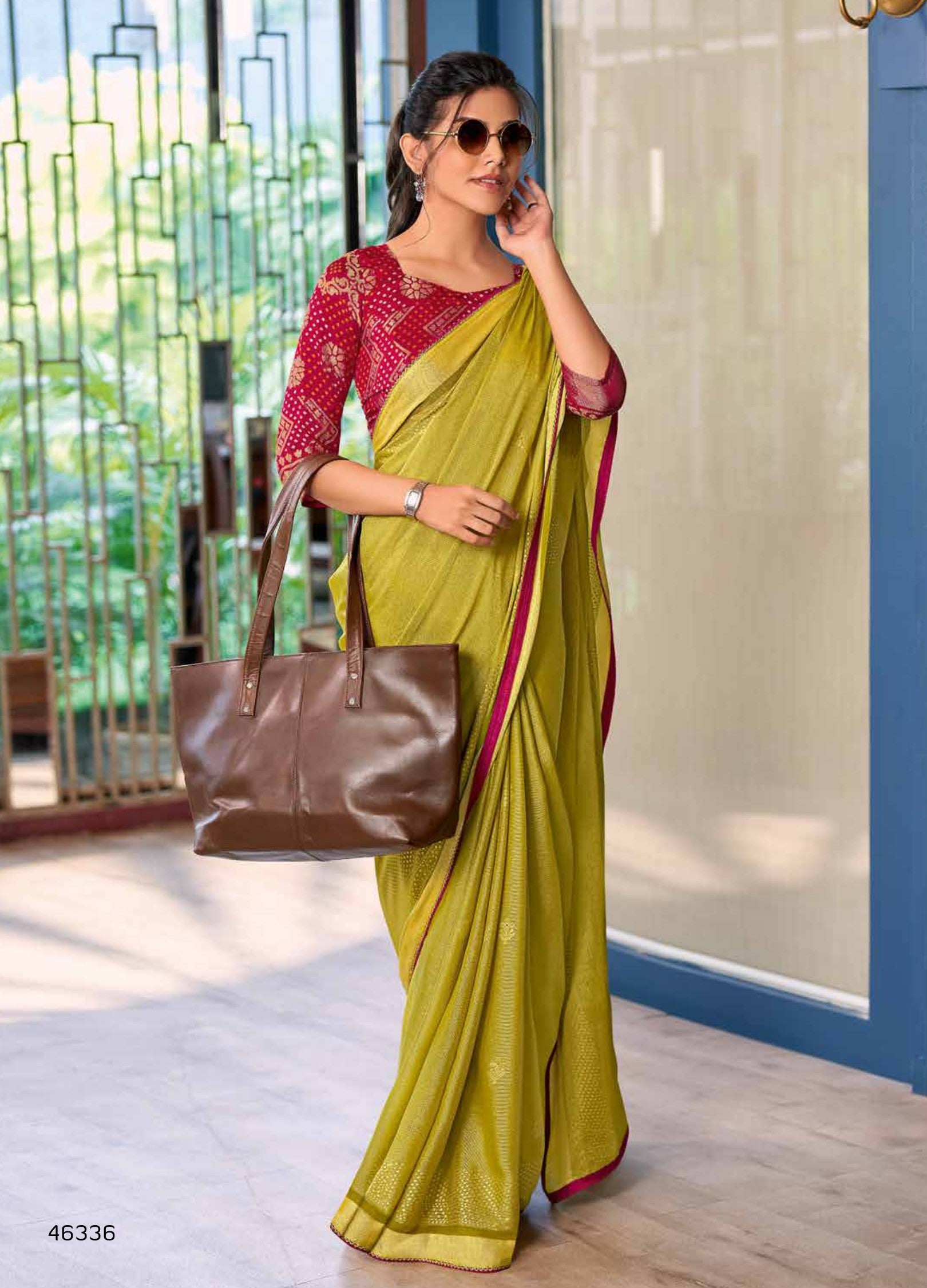 Subhash Saanjh Saree Collection - Designer Printed Saree 24 Pcs Set