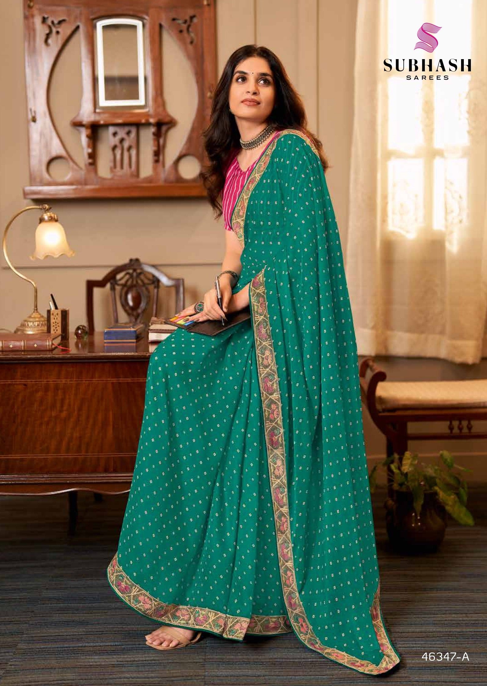 Subhash Saanjh Saree Collection - Designer Printed Saree 24 Pcs Set