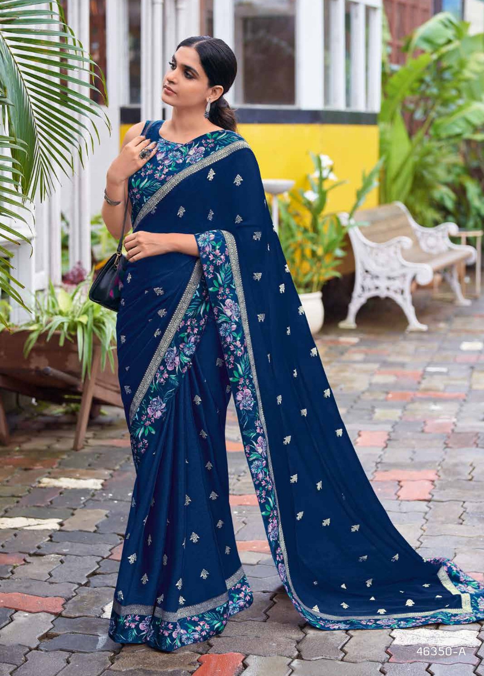Subhash Saanjh Saree Collection - Designer Printed Saree 24 Pcs Set