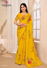Subhash Saanjh Saree Collection - Designer Printed Saree 24 Pcs Set