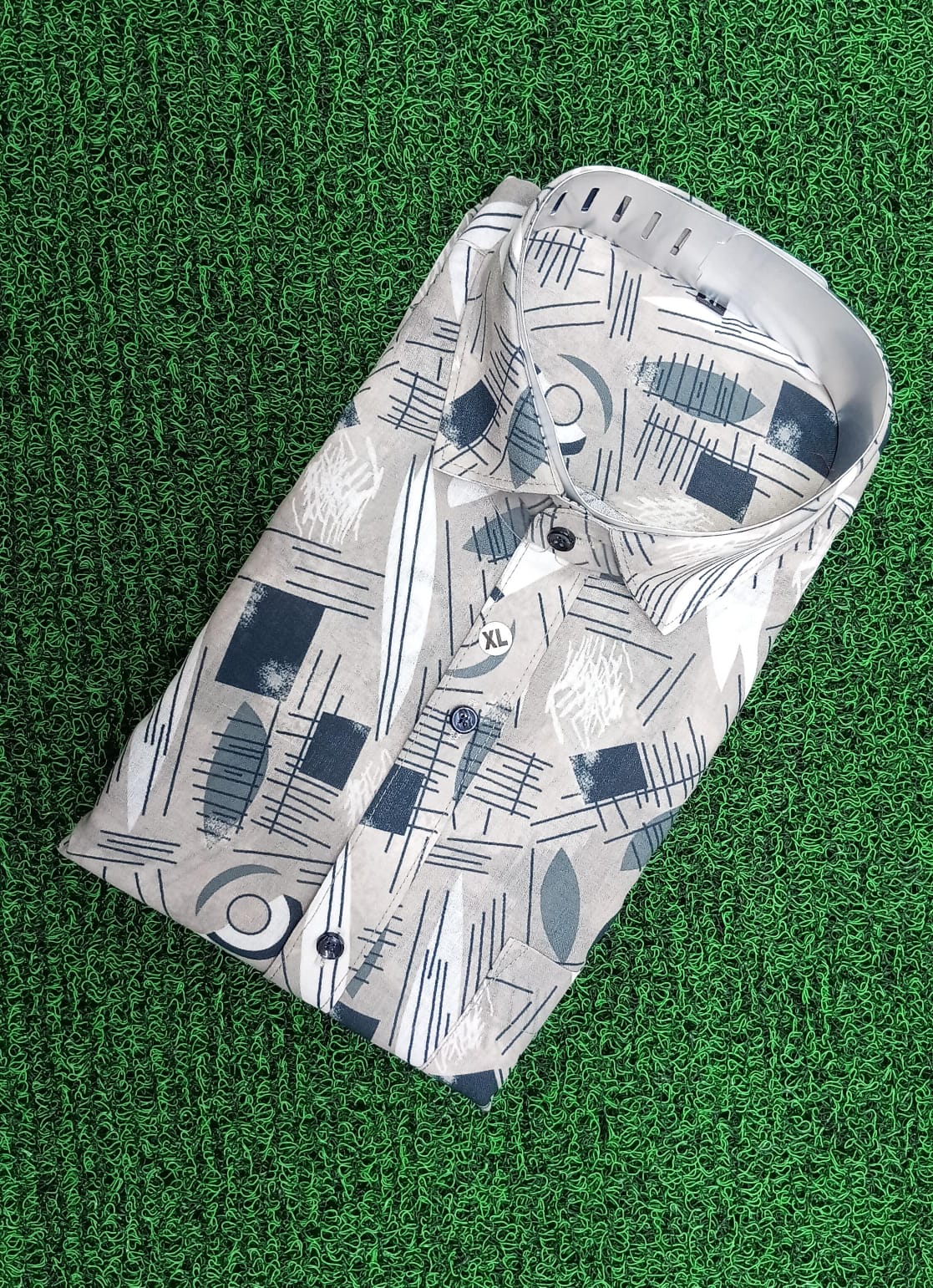Premium Designer Printed Shirt - Abstract Pattern - M.R. Saree Emporium