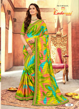 Ladorani Crazy Lemon Printed Designer Saree - 8 PCS Set