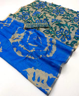 Lisha Soft Cotton Linen Saree with Zari Border & Fancy Tassels – 12 Pcs Set-M.R. Saree Emporium