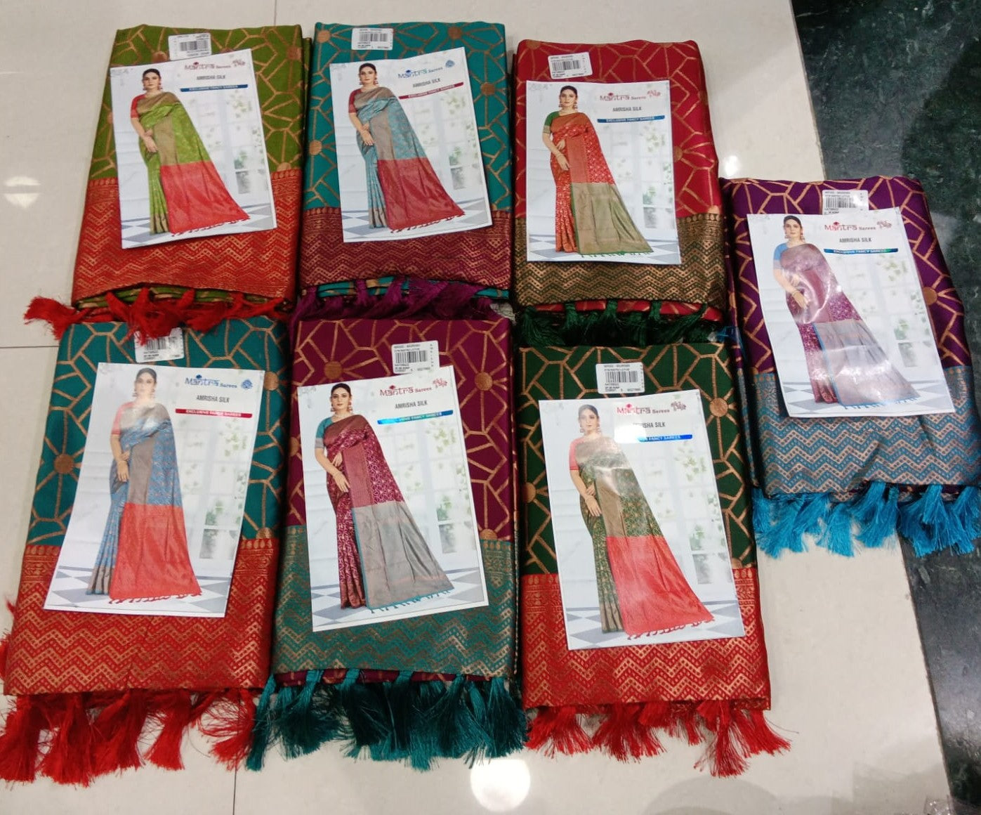 Premium Lichi Silk Saree With Traditional Zari Work – 7 Pcs Set-M.R. Saree Emporium