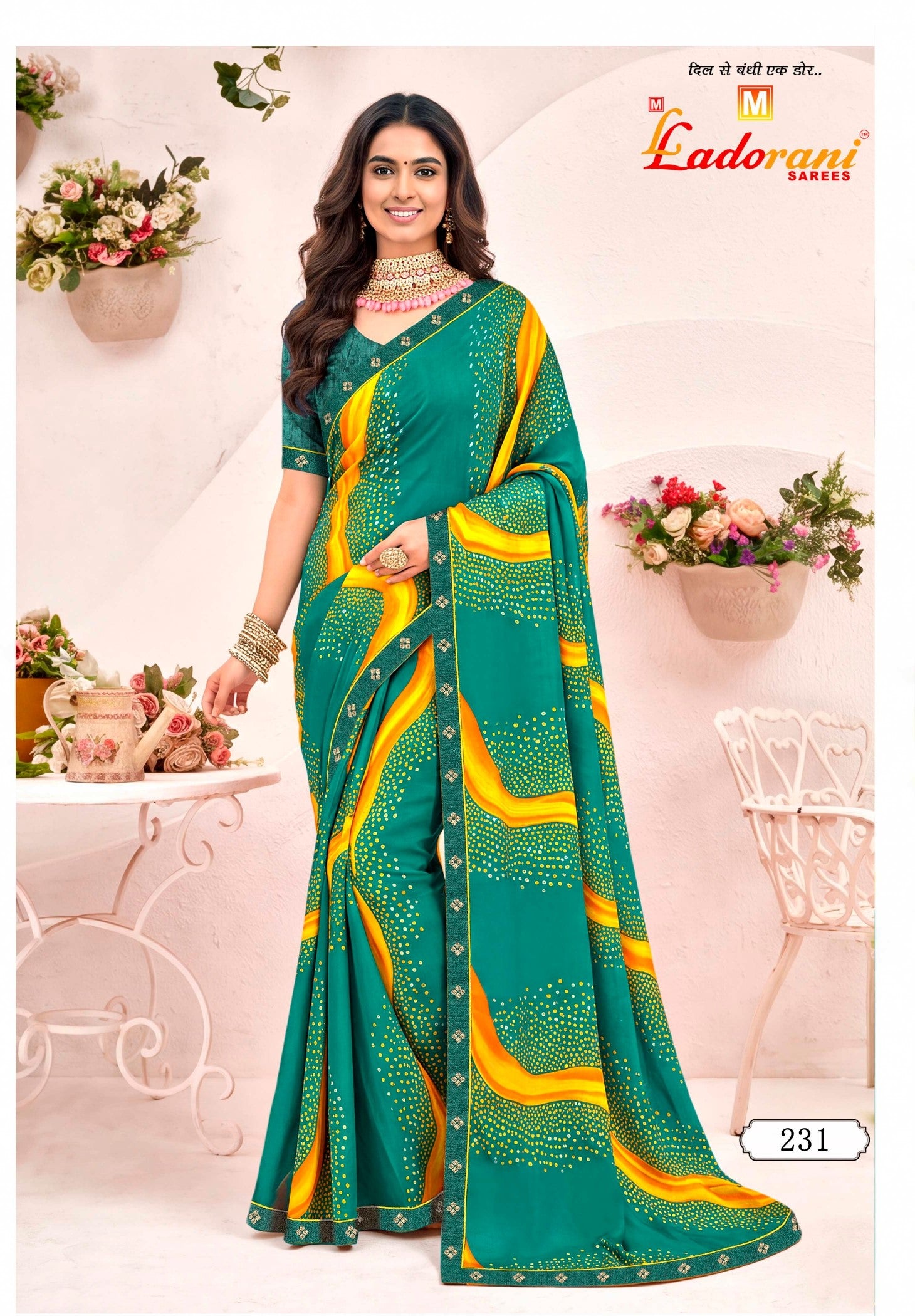 Ladorani Magical Designer Saree 8 Pcs Set