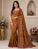 Premium Silk Heavy Work Saree with Ready Blouse