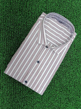 Premium Striped Formal Shirt - Classic Line Pattern - M.R. Saree Emporium