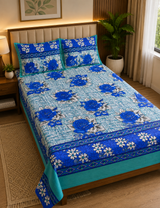 Single Size Printed Bedsheet with 2 Pillow Covers - M.R. Saree Emporium