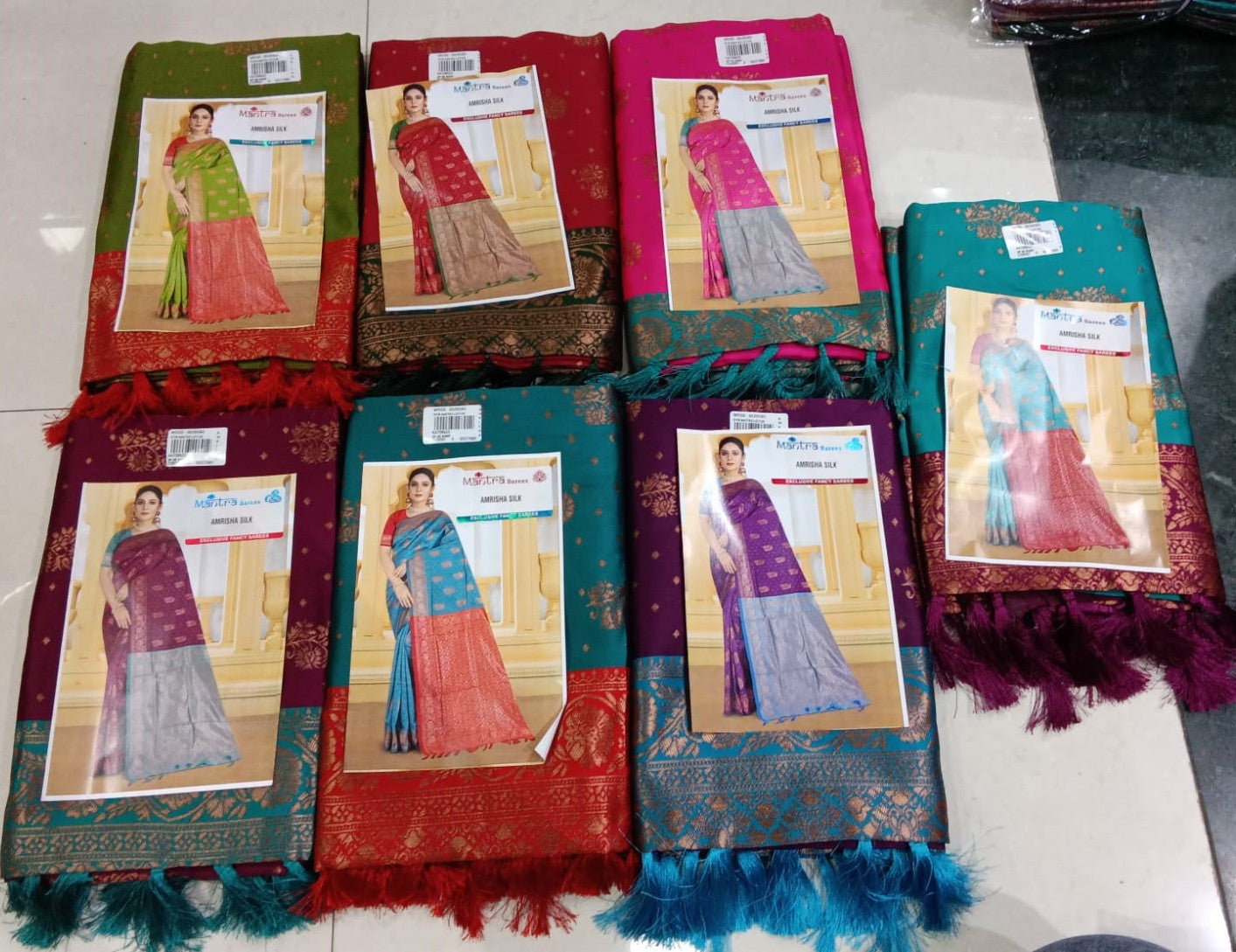 Premium Lichi Silk-03 Saree With Traditional Zari Work – 7 Pcs Set-M.R. Saree Emporium