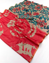 Lisha Soft Cotton Linen Saree with Zari Border & Fancy Tassels – 12 Pcs Set-M.R. Saree Emporium